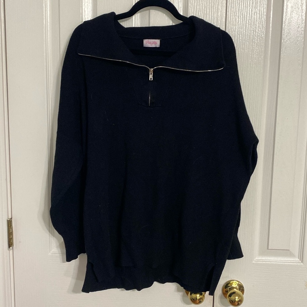 Black Quarter Zip Pullover